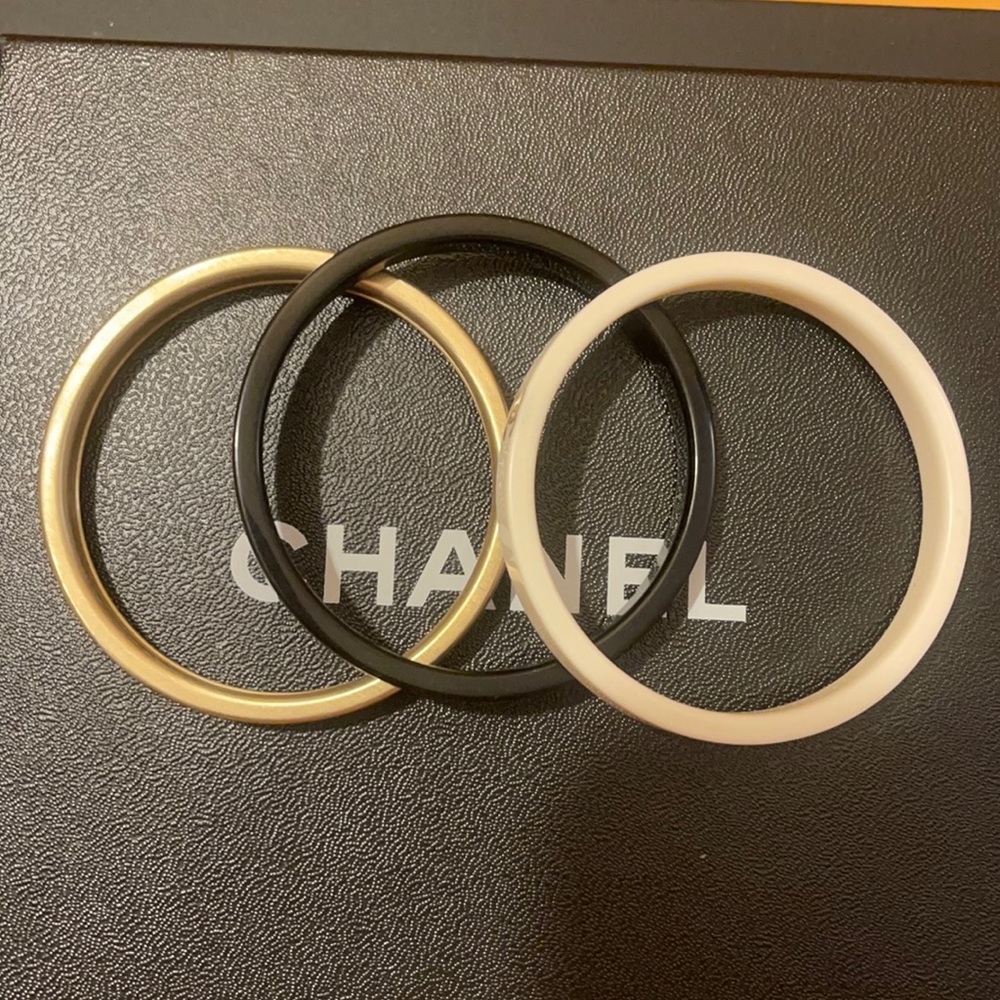 Chanel bangle bracelets (set of 3)